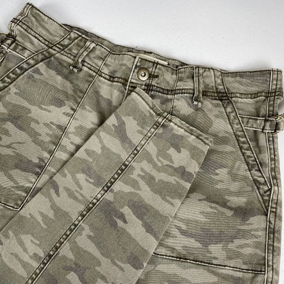 Hei Hei Pants Women's Size‎ 29 Camo Slash Pocket Tapred Leg Cotton Stretch - Picture 1 of 11